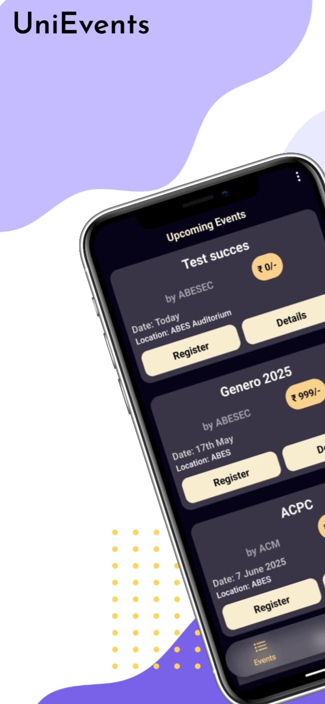 A mobile app for college events.