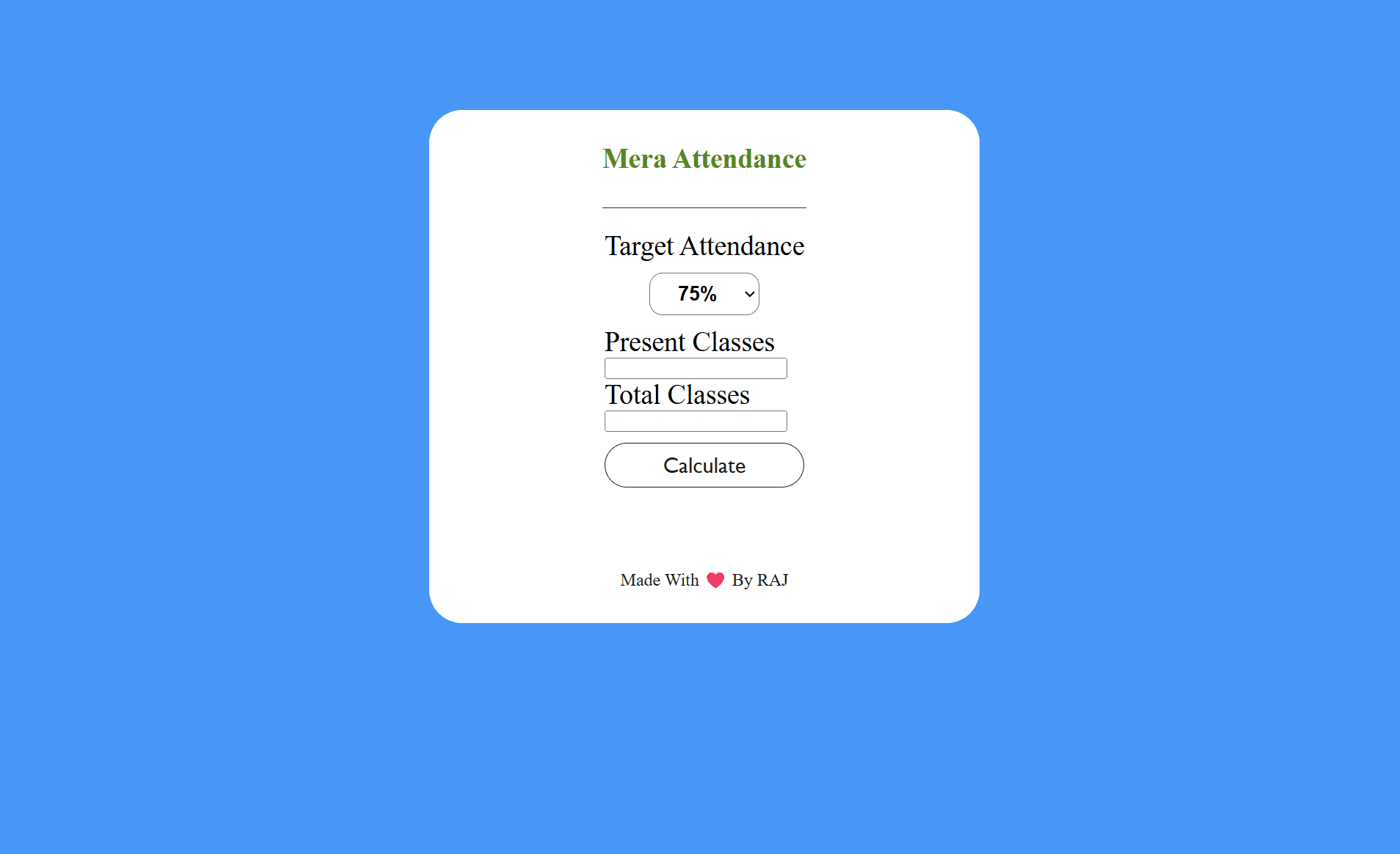 An attendance tracker app.